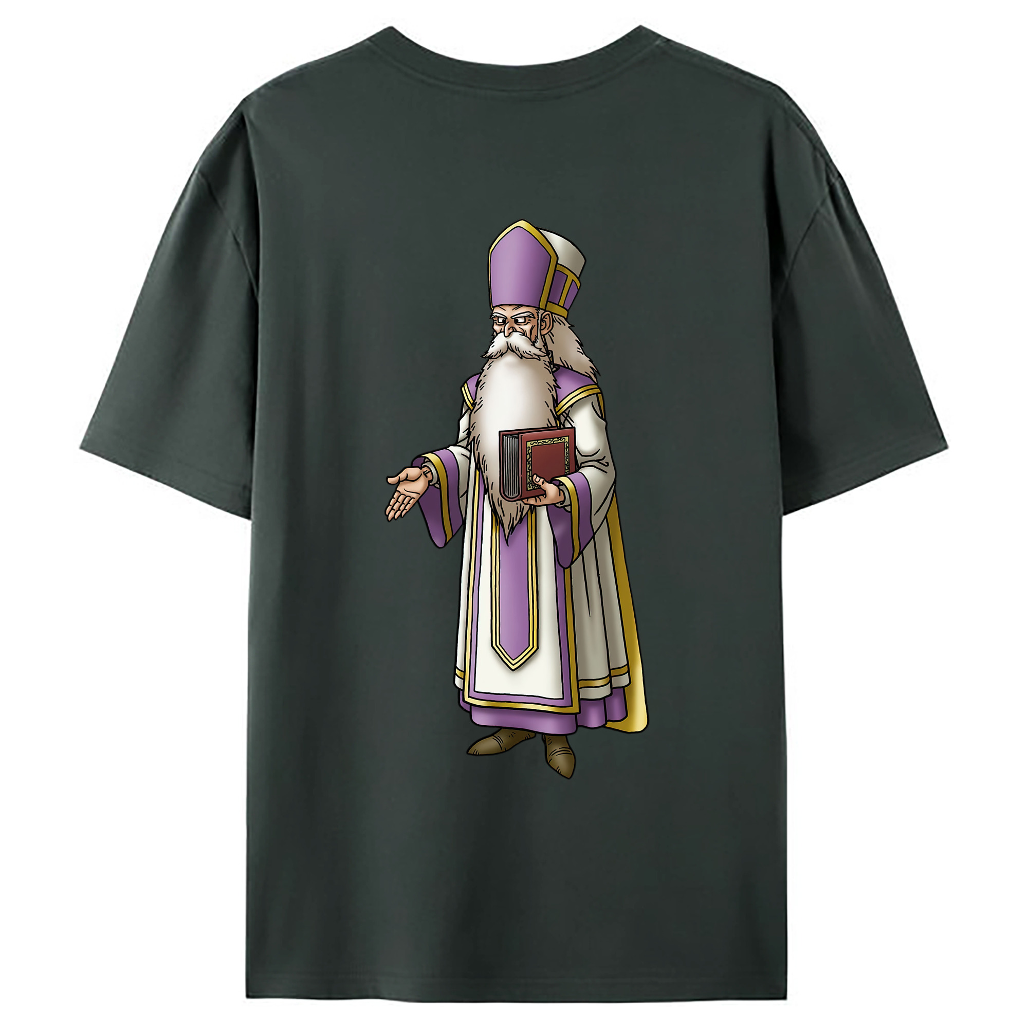 （画像用） ドラゴンクエスト Doragon Kuesuto Dragon Quest 綿100％ メンズ半袖Tシャツ（バックプリント） 通気性
